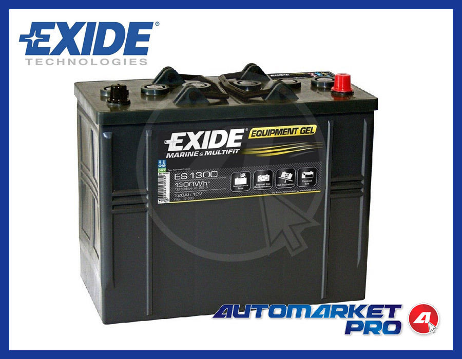 BATTERIA EXIDE ES1300 AL GEL TRAZIONE SERVIZI  NAUTICA 1300A 120Ah VERO GEL