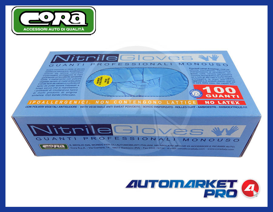 OFFERTA 100 PEZZI GUANTI NITRILE MONOUSO PROFESSIONALI IPOALLERGENICI NO LATTICE