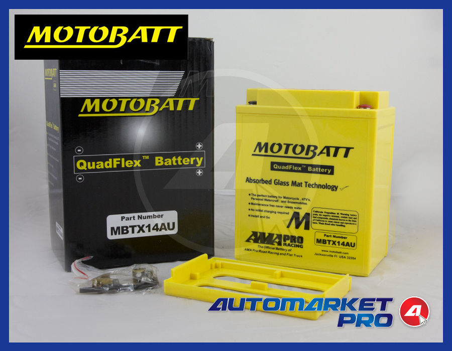 BATTERIA MOTOBATT AGM MBTX14AU 16,5 AH POTENZIATA BQ024 YB14A1 YTX14AH SYB14LA2