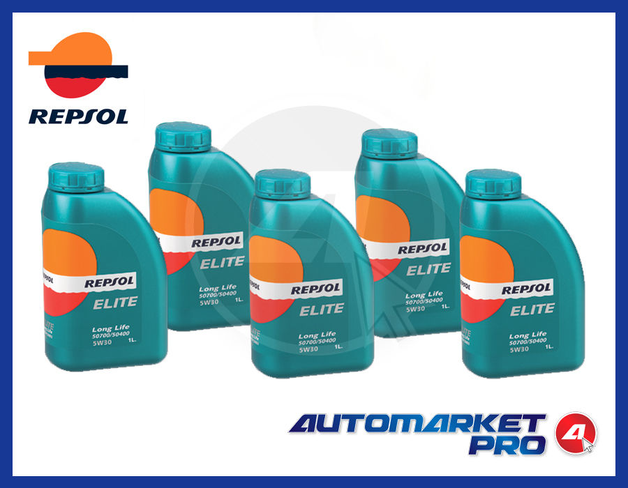 5 LITRI OLIO REPSOL 5W30 50700 50400 LONG LIFE TAGLIANDO VOLKSWAGEN VW AUDI SEAT