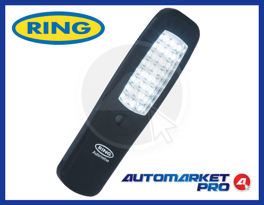 LAMPADA 24 LED DA LAVORO PROFESSIONALE RING RRL600 GANCIO E MAGNETE + BATTERIE