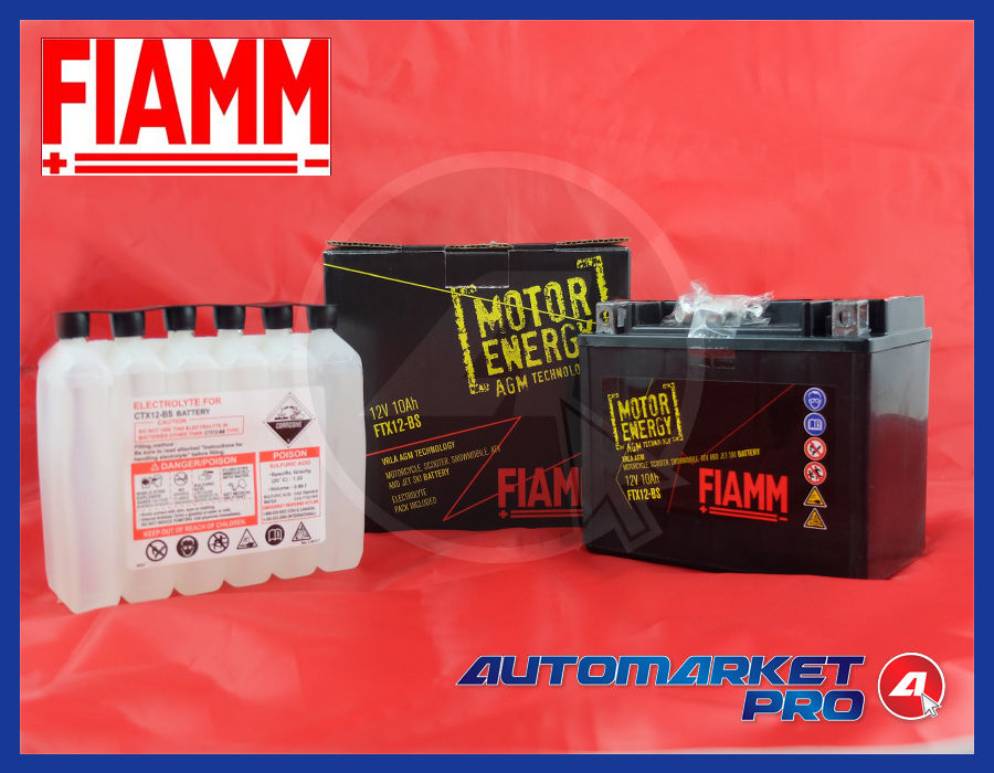 BATTERIA FIAMM WIND FTX12-BS 10 AH 12 V GILERA KYMCO PIAGGIO SUZUKY SYM YTX12BS