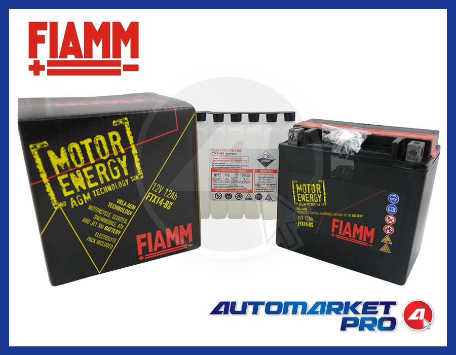 BATTERIA FIAMM FTX14-BS PIAGGIO BEVERLY LIBERTY MP3 APRILIA DORSODURO VESPA GTS