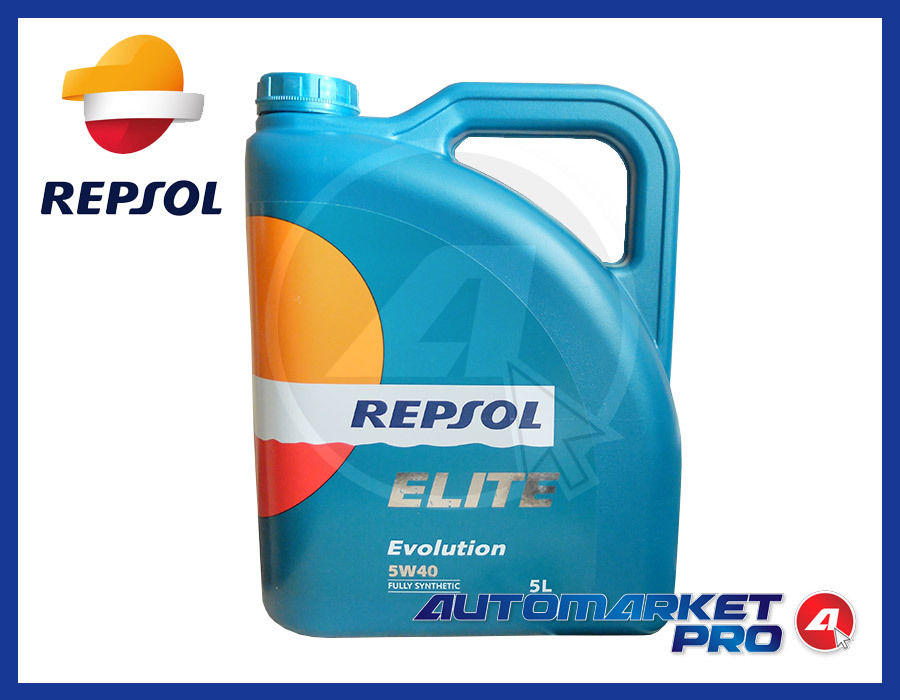 OFFERTA 5 LITRI OLIO MOTORE REPSOL 5W40 TAGLIANDO AUTO DIESEL BENZINA ELITE EVO