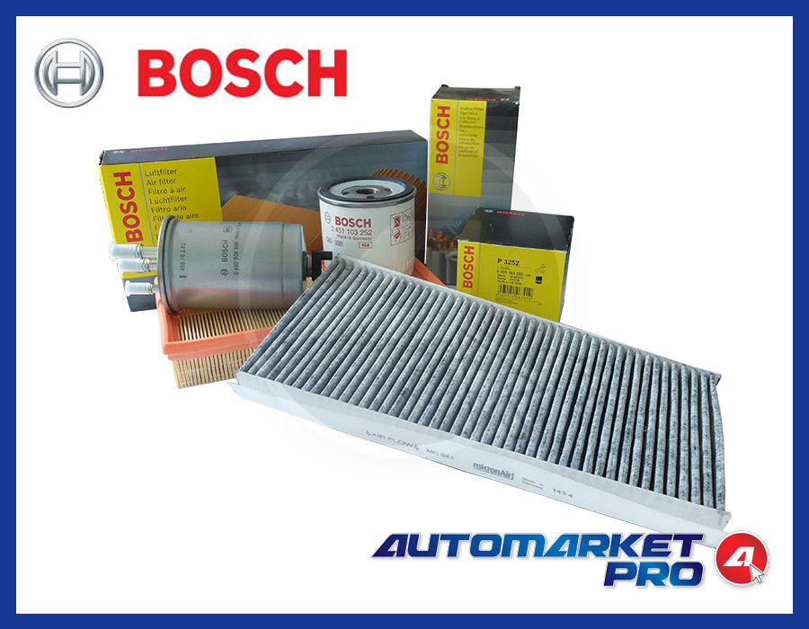 KIT 4 FILTRI TAGLIANDO FORD FOCUS 01>04 1.8 1800 TDCI 100 115 CV BOSCH MICRONAIR