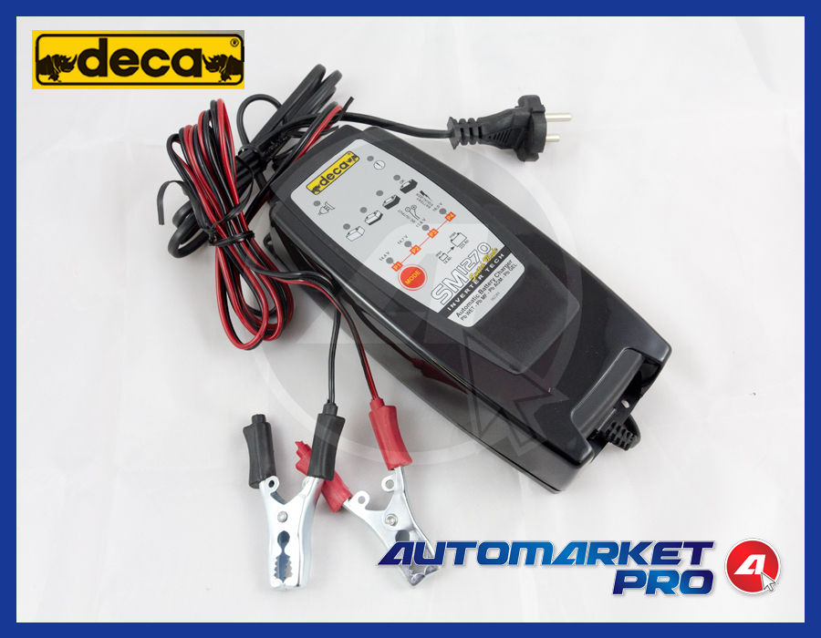 DECA SM1270 7 Ah 12V CARICABATTERIE MANTENITORE DI CARICA AUTO MOTO CAMPER BARCA