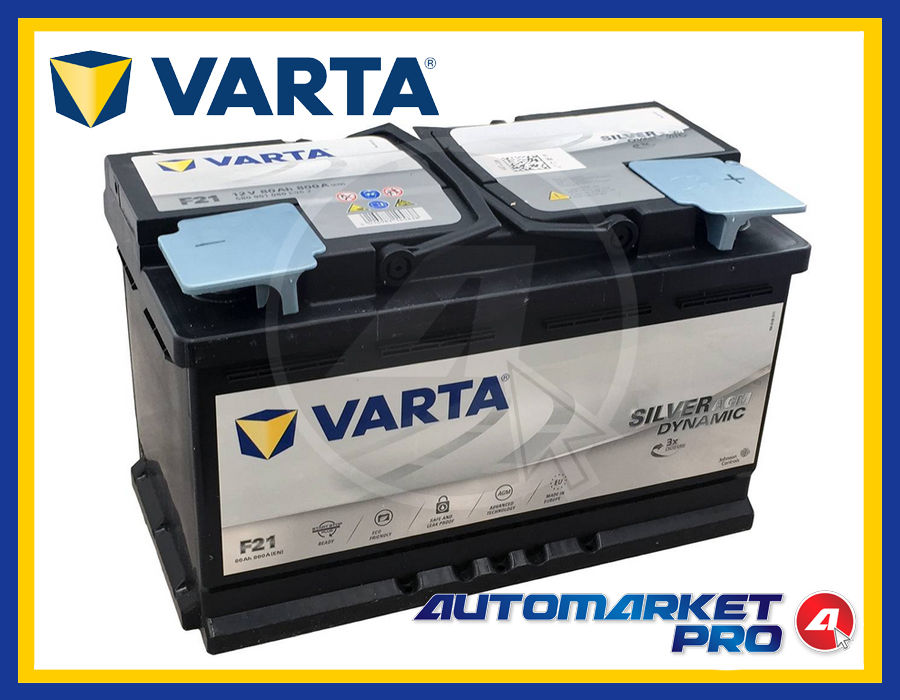 BATTERIA VARTA F21 80AH PER AUTO CON START STOP TECNOLOGIA AGM NO MANUTENZIONE